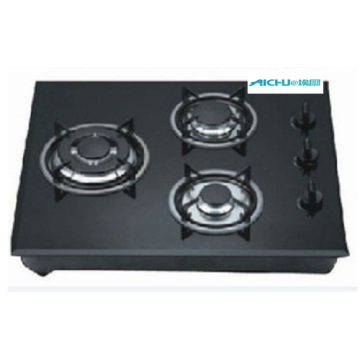 3 Burners Built In Tempered Glass Cooktop