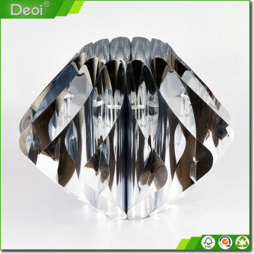 Custom made decorative silver paper art lamp shade wholesale round plastic lamp shade