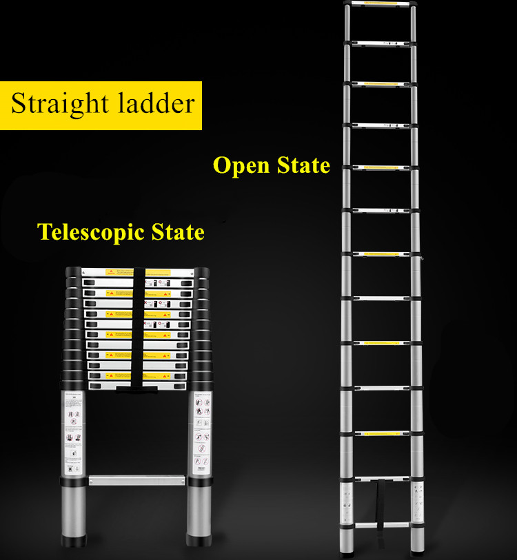 Telescopic Part Aluminum En131 Fiberglass Single Straight Ladder