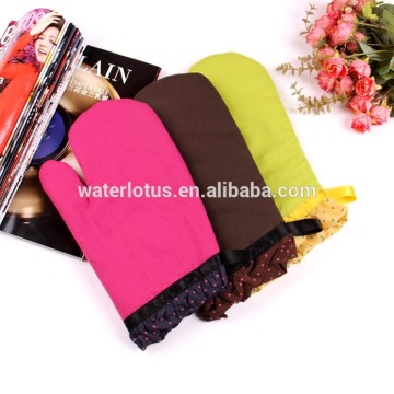 kitchen oven glove 100% cotton oven mitt and oven square mat