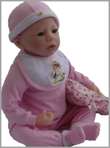 22 inch soft vinyl real baby girl doll