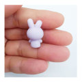 100 pz/set Simpatico Coniglietto Coniglietto Miniature Ornamenti Creativi Adorabili Figurine di Coniglio Cartone Animato Animale Melma Charms Decorazione del Giardino