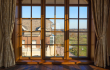 triple glass with grill design French window with Lisec glass