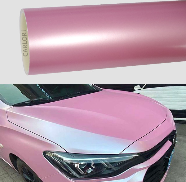 الساتان المعدني الأميرة الوردي سيارة التفاف الفينيل