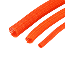 sleeving Orange PET self-closing cable sleeving
