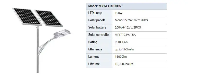 60W Solar LED Street Light