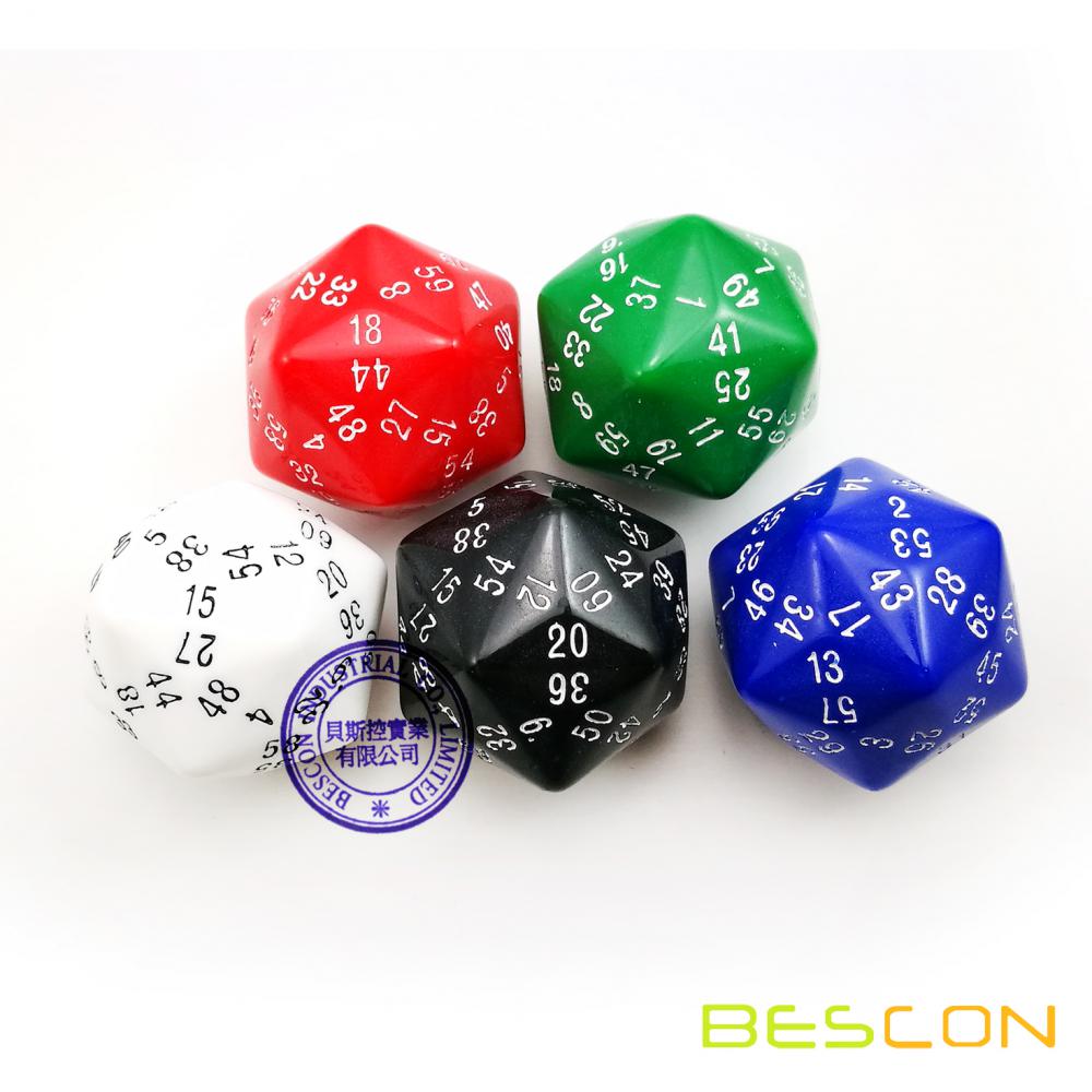 60 côtés dés polyédriques Dice Dice Game face 60 D60