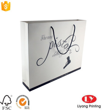 Wedding White Paper Bags with Black Handle