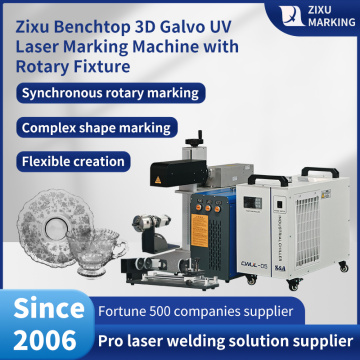 Zixu Benchtop 3D Galvo UV Laser Marking Machine with Rotary Fixture