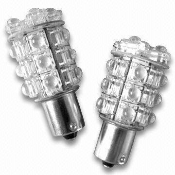 Lampes LED automobile avec Base BA15S et 12/24V tension, disponible en différentes couleurs