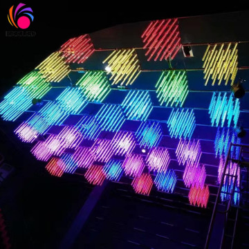 DMX512 Colorful LED Cube Lighting Tube