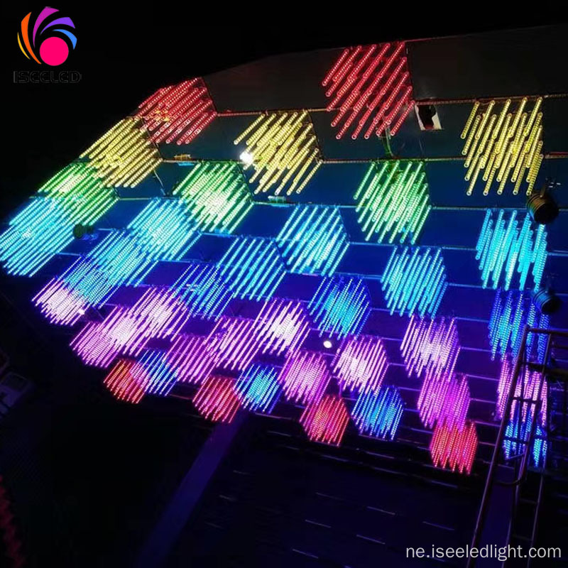 Dmx512 रंगीन अगुवाईको नेतृत्व क्युब प्रकाश ट्यूब
