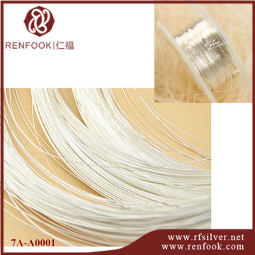 Cheap silver jewellery rose-gold plated 0.4mm pure silver wire