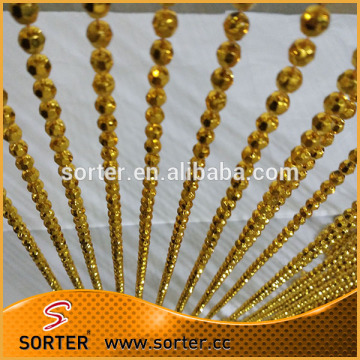 Metallic golden plastic/acrylic ball chain stage backdrops