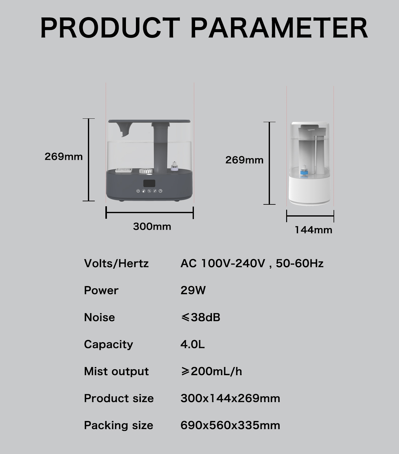 HTJ-2258C humidifier specification HTJ-2258C humidifier specification