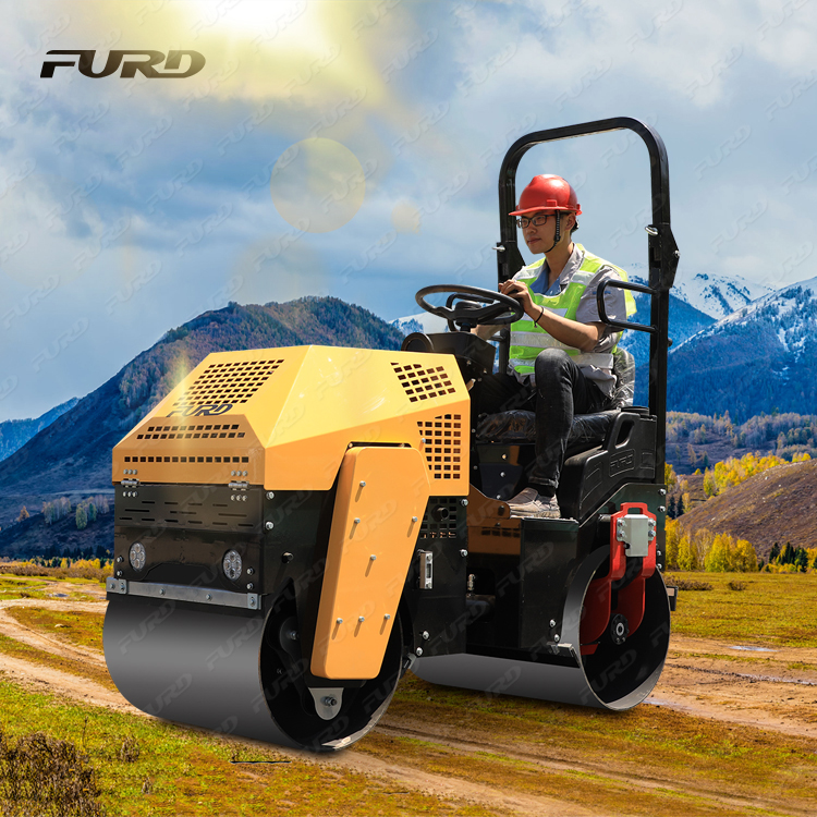 Управляемый удобный гидравлический дизельный двигатель 1ton Compactor Road Roller