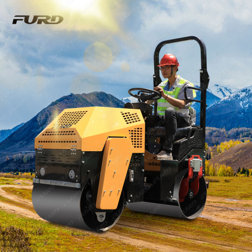 Operated convenient hydraulic diesel engine 1ton compactor road roller