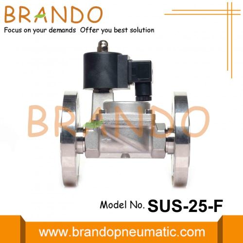 1&#39;&#39; Flanşlı Paslanmaz Çelik Solenoid Valf 24V 220V