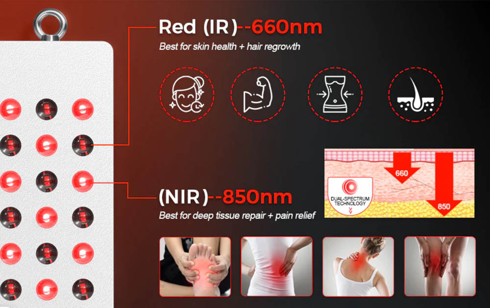 infrared red light therapy 660nm 850nm