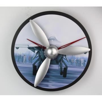 Jam Dinding Gear Propeller Aircraft