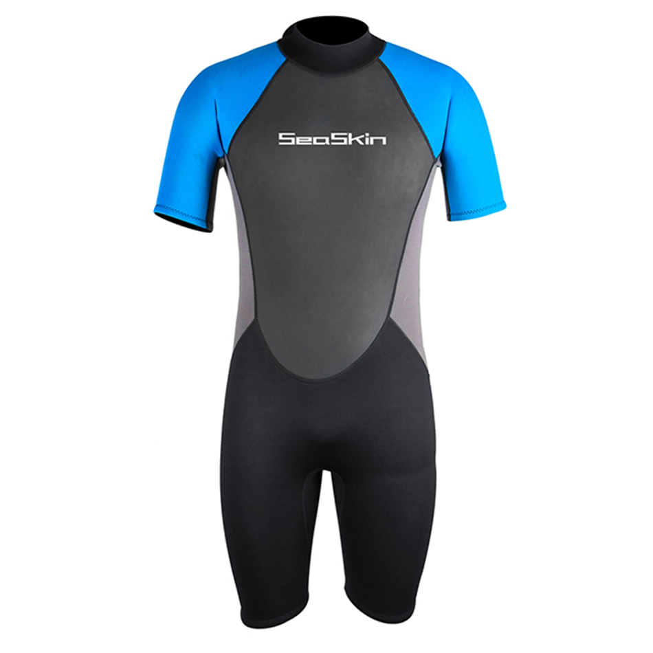 Seaskin Back Zip 1.5mm Shorty Breseable Diving Wetsuits