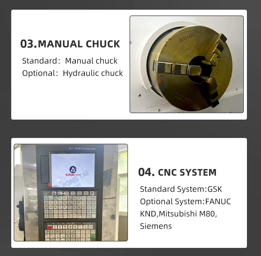 Truning CNC Lathe Machine Factory Price Ck6180 Flat Bed Lathe Series