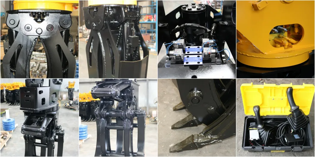 Construction Machinery Excavator Steel Wood/ Stone Grapple for PC200