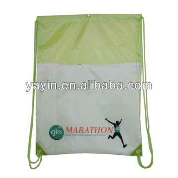 Waterproof drawstring back pack/nylon drawstring bag