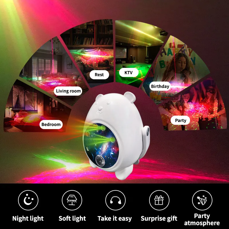 Hot Sale Projection Lamp Remote Controlled LED Laser Sky Projector Bedroom Stage Star Starry Night Light Projector Light