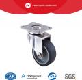 Lichte roestvrijstalen plaat Swivel TPR Caster Wheel