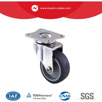 Light duty plate swivel TPR caster