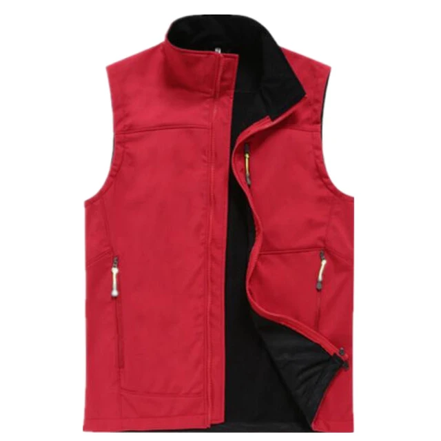 Wholesale Outdoor Spring and Winter Fleece Vest Men's Warm Windproof Sports Vest Sleeveless Jacket