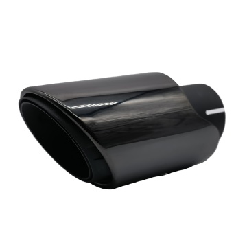 Universal Carbon Fiber Exhaust Tips - Black Stainless Steel Muffler Tips