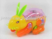 Plastic Animal Toy, Pull Line Rabbit with Light,3 Different Color for Choice