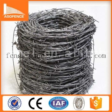 weight of barbed wire per meter length 25kg per coil and 2.03mm diameter barbed wire