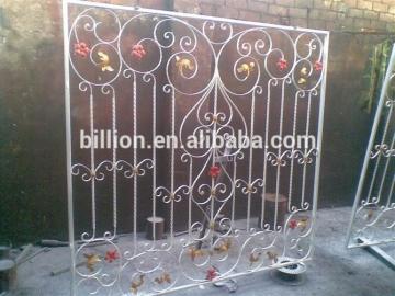 white powder coated metal outdoor window guards