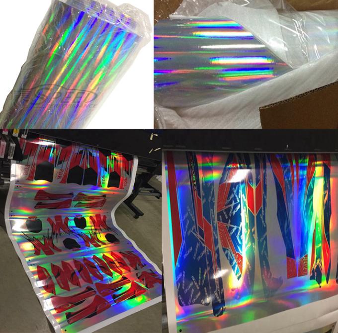 Self Adhesive Car Chrome Vinyl Wrap Holographic Laser Chrome Auto Decoration Sticker 1.27 X 50M 1