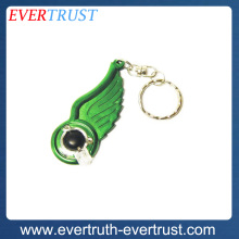 promotional custom wing shaped led flashlight keychain