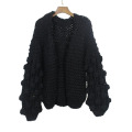 Sweater cardigan sweater rajutan longgar selesa