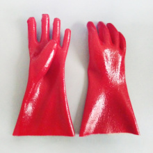 Rote PVC-rauh-Finish-Tips-Handschuhe 14 Zoll