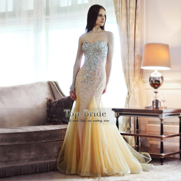 L21493 Top-bride Real Photo Party Gowns With Crystals