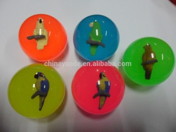 rubber 3D Animal Bouncing Balls(parrot)