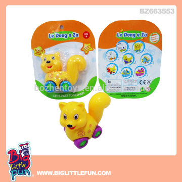 Friction toy small plastic toy squirrel,baby walking animal toy