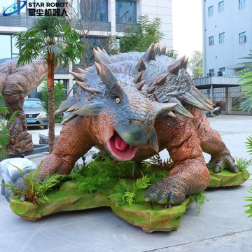 Realistic Animatronic Ankylosaurus for Dinosaur Park