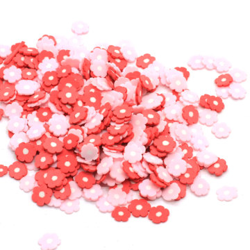 Belle tranche d&#39;argile polymère en forme de fleur de 5mm 500g / sac pour ornements d&#39;album d&#39;art d&#39;ongle confettis Kawaii