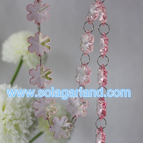 New Product 2016 Acrylic Crystal Snowflake Bead Garland Home Party Decoration