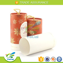 Composite paper can for biscuit packaging with rope handle