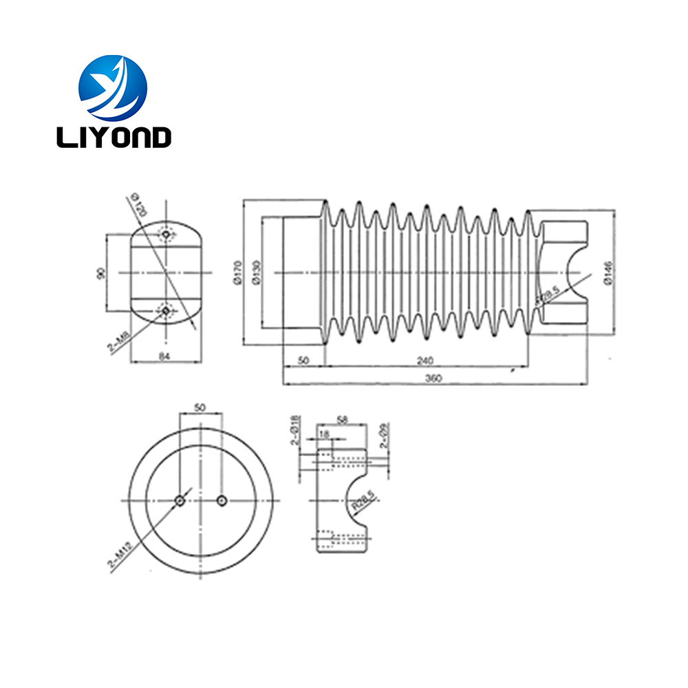 Epoxy Resin Shackle Insulator For Switchgear LYC347 40.5KV