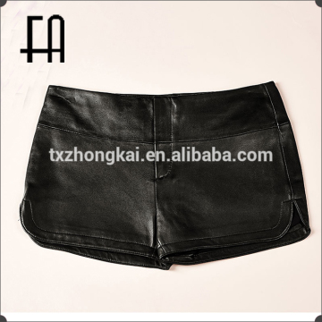 Factory wholesale price genuine full grain sheep leather short pant