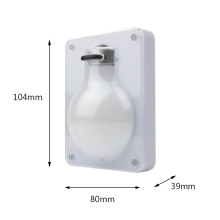 Stickup or Mounted Bulb Shaped Night Light with Magnets and Loops